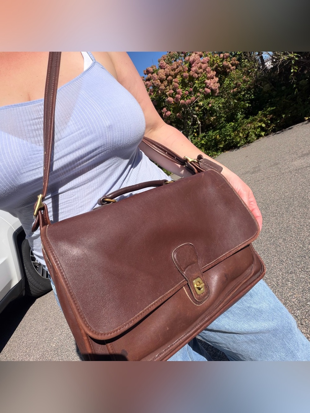 Vintage Authentic COACH 90s Metropolitan Glovetanned Leather Briefcase 5180
